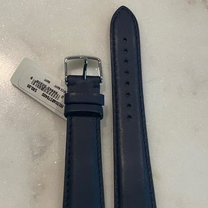 NWT Michele Navy Leather 20mm Watch Strap